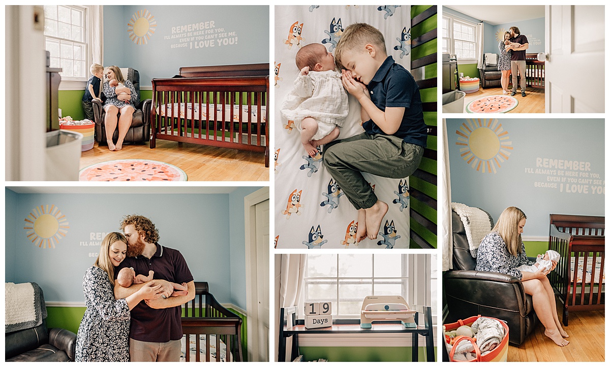 Bluey themed room photographed by Meg Mosher Photography